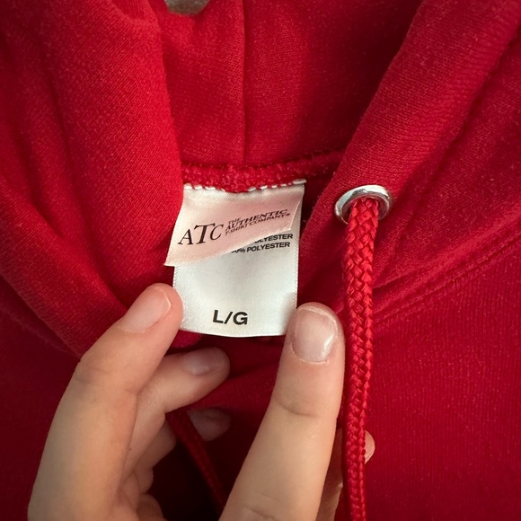 Red Hoodie, size large - Picture 2 of 3